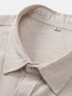 Linen Rayon Blend Pocket Utility Shirt